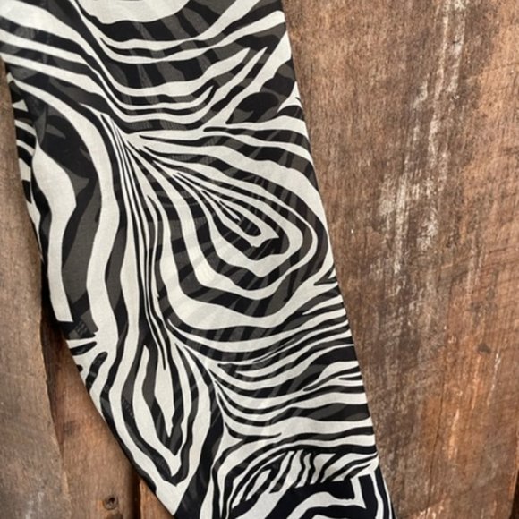 ABS by Allen Schwartz Vintage Zebra Print Shift Dress - Size 6 - Picture 12 of 15